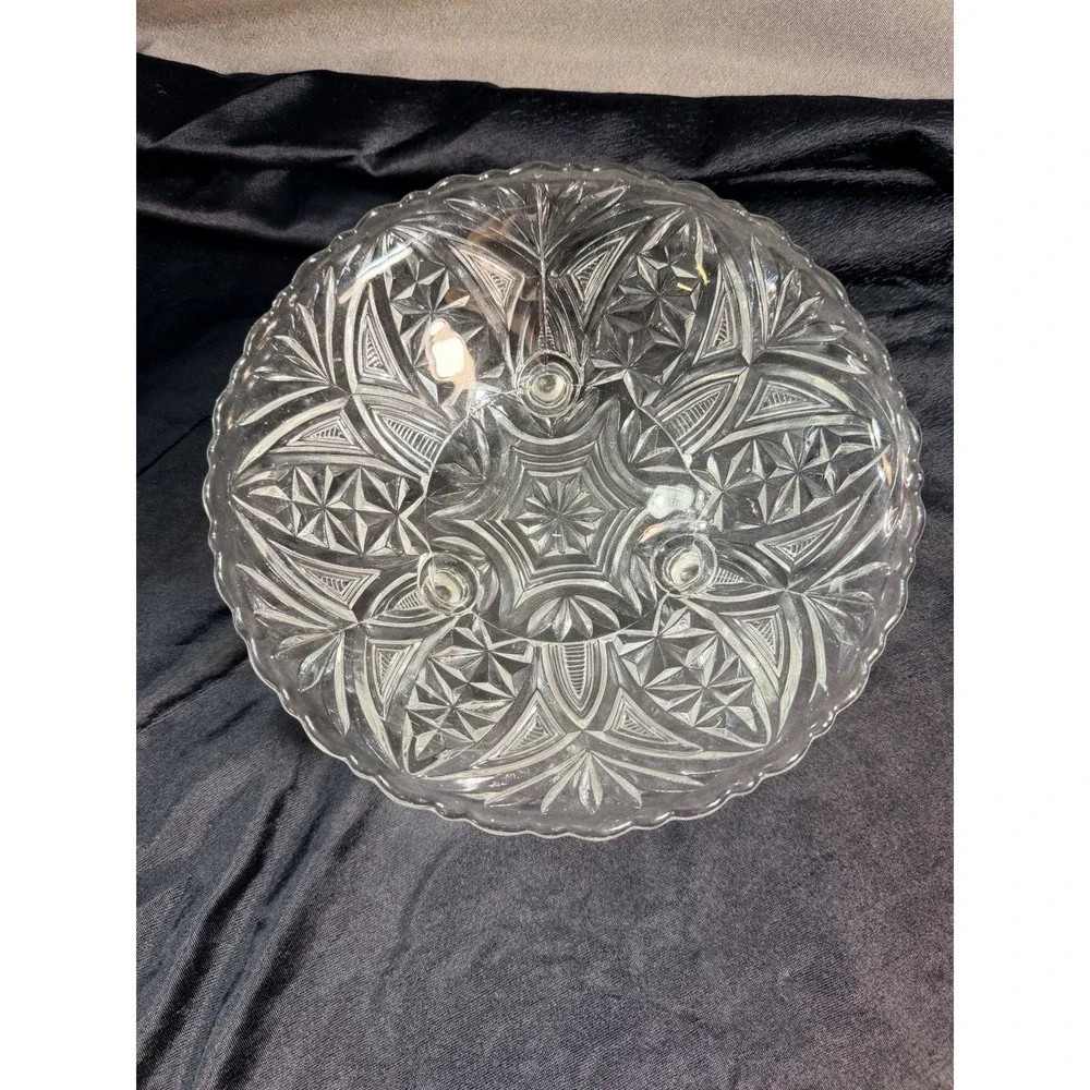 VTG Hobstar /Fans Design Candy Dish 9.25